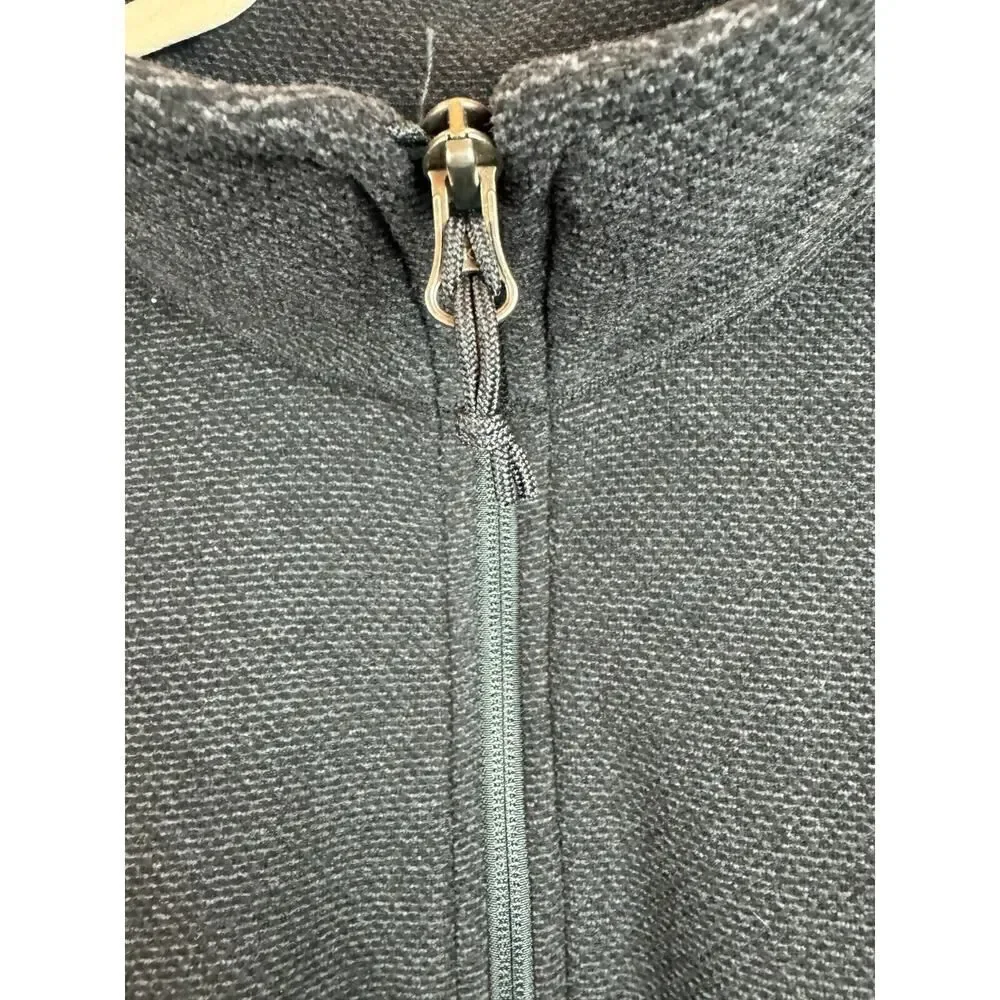 THE NORTH FACE dark gray graphite knit fleece zip mens sweater pullover XL NWOT